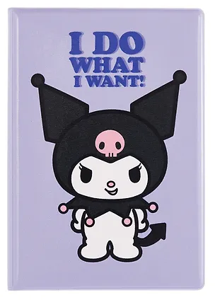 Обложка для паспорта Sanrio  I do what I want! (фиолетовая) (ПВХ бокс) (ОП2025-452) 3099353
