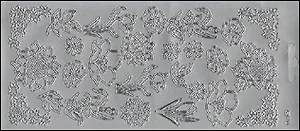Контурные наклейки Подсолнухи (1.3471) (лист) (серебро) (10х23см)