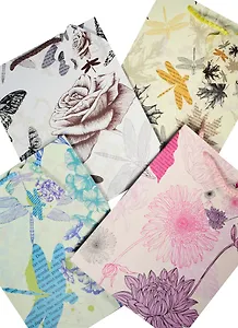 Пакет подарочный бумажный А5 23*18*10 "Цветы и стрекозы", жен., мат. ламинат, Kairui