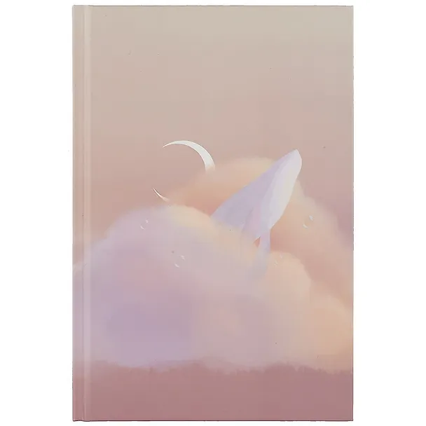 Книга для записей А5 100л кл. "Whale in the clouds" 7БЦ, мат.ламинация, ляссе, ассорти, инд.уп. 2882767 — 5