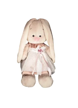 Мягкая игрушка Зайка Ми в бежевом платье (31 см) (StM-005) 2376394