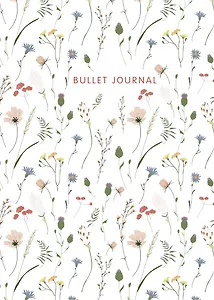 Книга для записей А5 120стр тчк. "Bullet Journal (полевые цветы)"