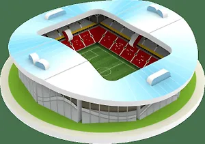 Сборная модель, 3D пазл,стадион  Казань Арена,12 дет., 6,8*6,8*2см