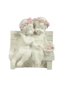 Фигурка Ангелы на скамье коллекция Amore 6х7см (390-655)