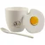 Кружка с крышкой и ложкой Яичница (керамика) (400мл) (12-07160-H3182-1) — 2727936 — 2