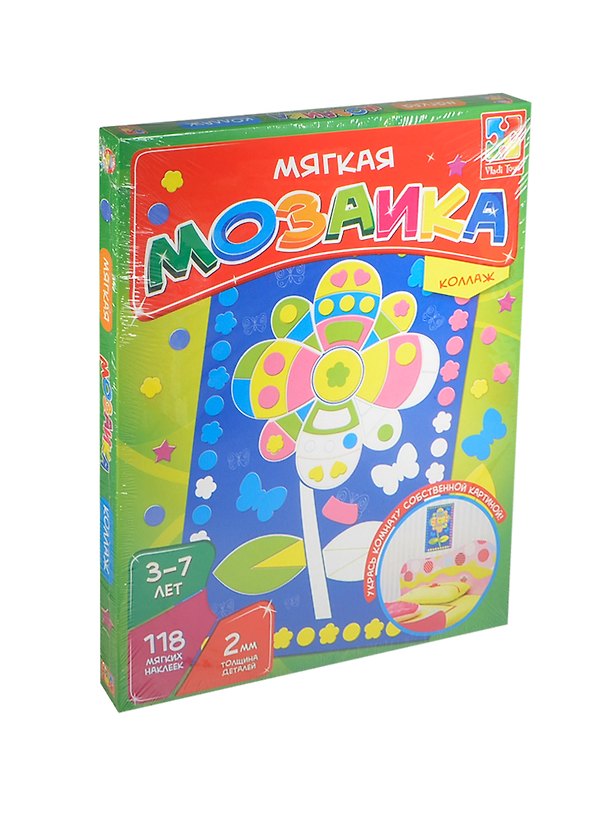 Мягкая мозаика Коллаж Цветок (VT2301-08) (118 мяг. накл.) (2мм) (3-7л.) (коробка) 2419556 — 1