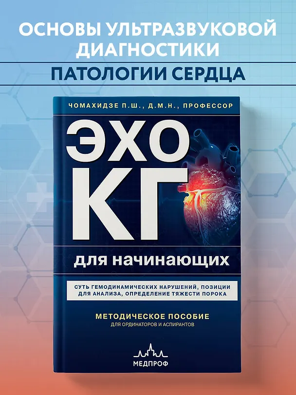 Книга Эхокардиография для начинающих. Суть гемодинамических нарушений, позиции для анализа, определение тяжести порока (Пётр Чомахидзе) — 5