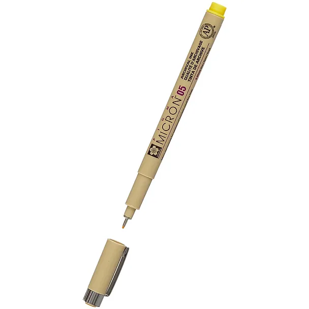Капиллярная ручка «Pigma Micron», Sakura, 0.45 мм, жёлтая 249878 — 2