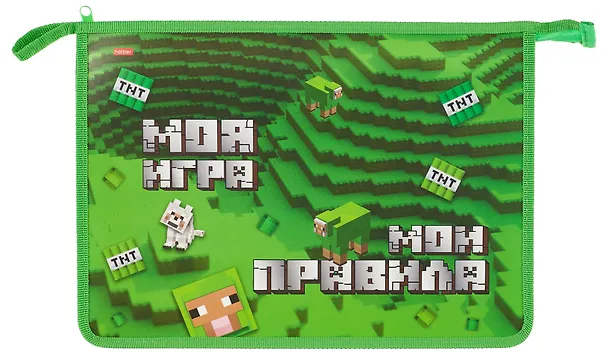 Папка для тетрадей "Моя игра. Пиксель", А4, на молнии, 2 отделения 3020703 — 4
