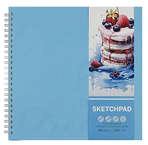 Скетчбук А5 40л "ДЕСЕРТ" гребень, белый офсет