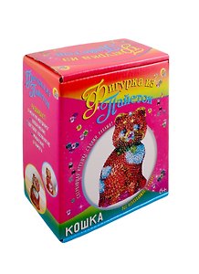Набор для творчества ТМ Рыжий кот Фигурка из пайеток Кошка 14см ТХ-3965