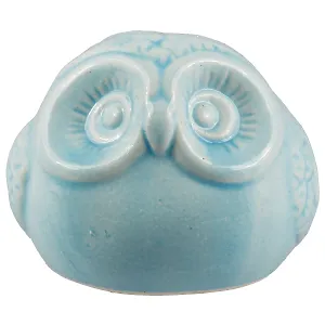 Фигурка Сова круглая цветная (керамика) (5см)