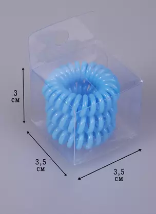 Резинка-браслет для волос голубая 3шт (ПВХ бокс/блистер) 12-03091-С9 — 2555050 — 1
