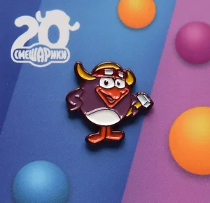 Значок Смешарики Пин (металл) (4627077847572)