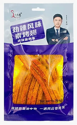 Соевое мясо Острые мучные полоски со вкусом куриных крылышек, 76г 3130588