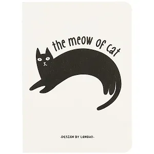 Записная книжка «The cats meow» А6, 24 листа в клетку, сшивка, Languo, в ассортименте