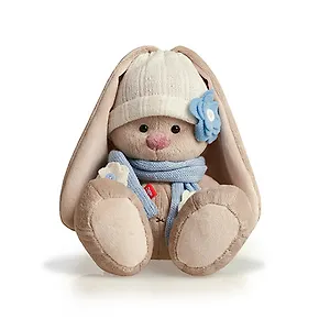 Мягкая игрушка Зайка Ми в голубом шарфике (18 см) (SidS-015)