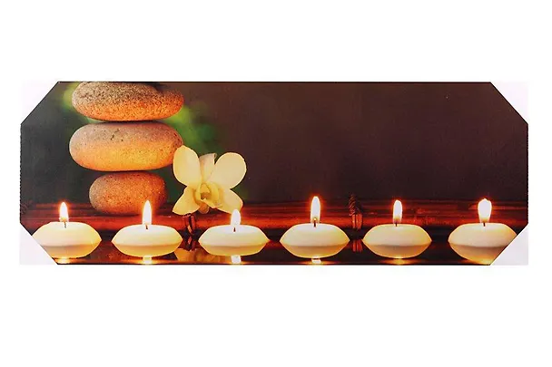 Картина с диодами Свечи и камни (90х30) (740-050) 2430673 — 1