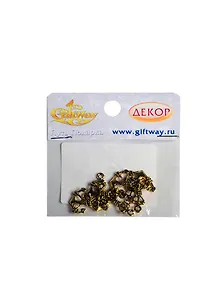 Фурнитура металл подвеска Якорь объем. золото (00009389) (7шт) (15х19х2,5мм) (11г) (упаковка)