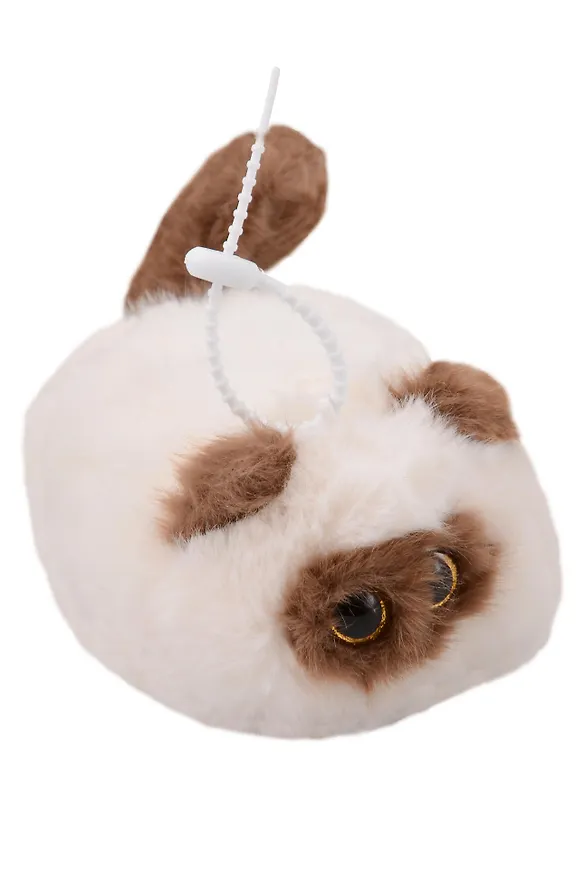 Брелок "Котик сиамский с глазками" (иск.мех) (14см) (12-09602026-L6) 3143451 — 2