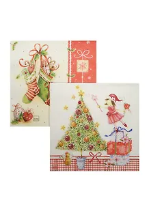 Набор салфеток для Декупажа Подарки от феи (611421/611436) (2шт) (упаковка)