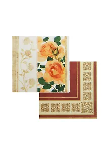 Набор салфеток для Декупажа Орнамент с розами (TL311000/TL225623) (2шт) (упаковка)