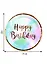 Набор бумажных тарелок Happy birthday космос с золотом (24см) (6шт) — 2820125 — 2
