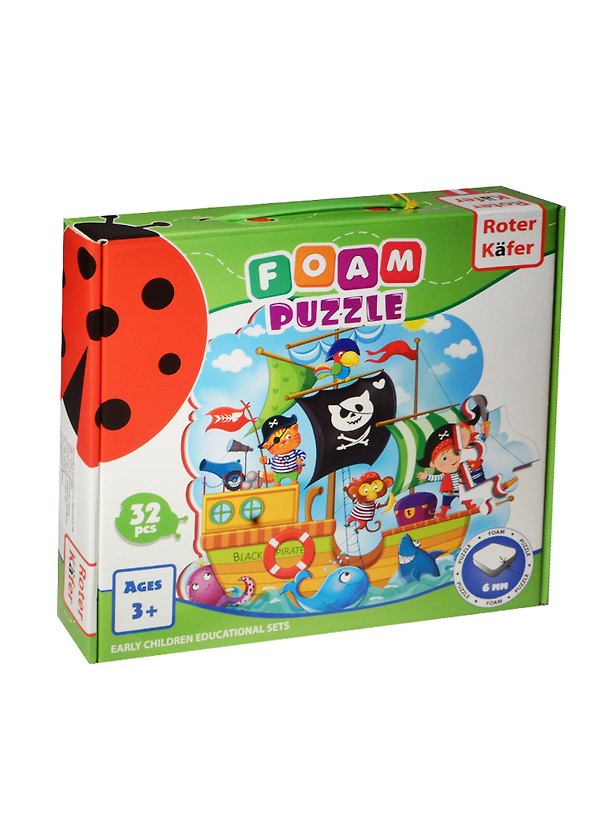 Foam Puzzle Сюжетные мягкие пазлы Пираты (RK1202-04) (32 эл.) (толщина 6мм) (3+) (коробка) 2478530 — 1