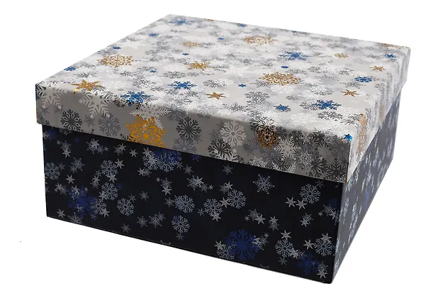 Коробка подарочная "Snowflaces" 20*20*9,5см, Новый год, картон 2982029 — 3