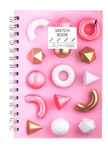Скетчбук А5 60л "SKETCHBOOK. Арт-композиция", 120г/м2, софт. тач, евроспиральСкетчбук А5 60л "SKETCHBOOK. Арт-композиция", 120г/м2, софт. тач, евроспираль