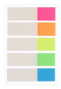 Закладки самоклеящиеся 5 цветов*25 листов, с цветным краем