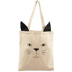 Сумка-шоппер с ушками "Котик", 40*32/35см, текстиль СК2019-1