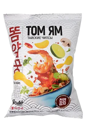Картофельные чипсы BRUTO TOM YAM  со вкусом Том ям, 80г 3154504