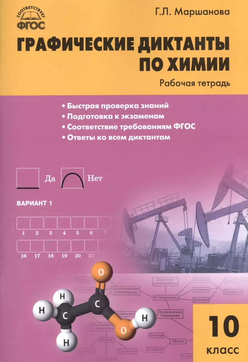 Графические диктанты по химии: рабочая тетрадь. 10 класс. ФГОС (Галина  Маршанова) - купить книгу с доставкой в интернет-магазине «Читай-город».  ISBN: 978-5-408-03575-5