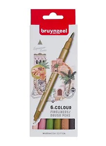 Линеры двусторонние 06цв "Brushpen Марракеш"