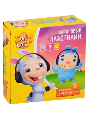 Шариковый пластилин Бобр добр, мелкозернистый, 4 цвета по 100 мл 2787257