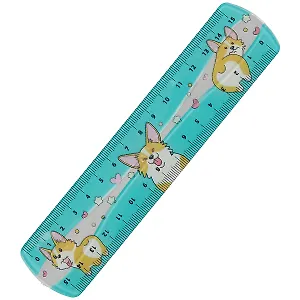 Линейка 15см "Corgi's life" гибкая
