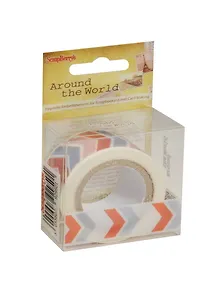 Бумажная клейкая лента с принтом Дорожные стрелочки (15мм*8м) (SCB490002) (ScrapBerry`s)