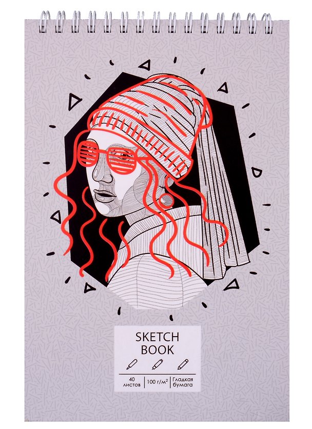 Скетчбук А5 40л "SKETCHBOOK. Art", белый офсет, 100г/м2, евроспираль 2901064 — 1