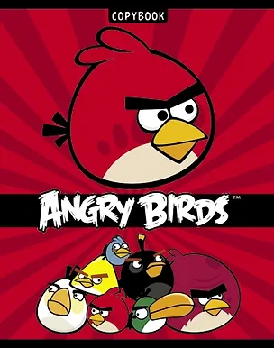 Тетрадь в клетку Hatber «Angry birds» в ассортименте, 24 листа 229345