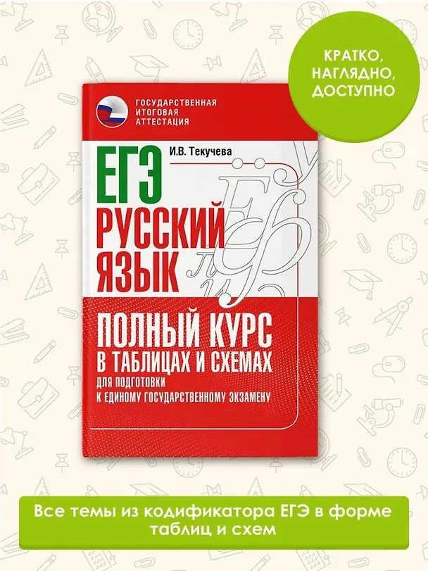 Книга ЕГЭ. Русский язык. Полный курс в таблицах и схемах для подготовки к ЕГЭ (Ирина Текучева) — 5