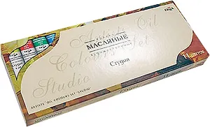 Краски масляные 12цв 09мл,"Студия" в тубах, к/к., Гамма