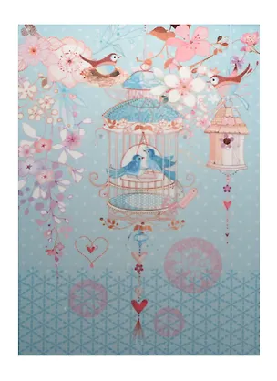 Декоративное настенное подвесное украшение керамика Клетки с птицами (15х20) (40981) 2505122