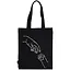 Сумка-шоппер "Рука и лапка" черная, 40 х 32 см — 2923884 — 1