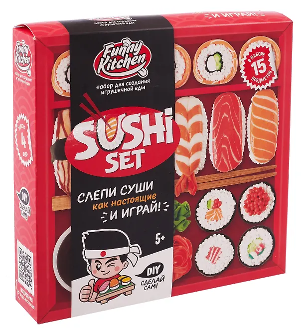 Набор модели «Slime Лаборатория» Funny Kitchen Sushi set 3037038 — 2