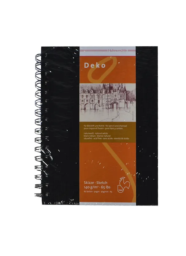 Блокнот для эскизов А5 62л "Deko" спираль, 140г/м2, Hahnemuhle 223553 — 1