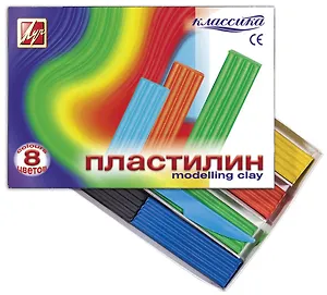 Пластилин 8 цветов 160гр "Классика"
