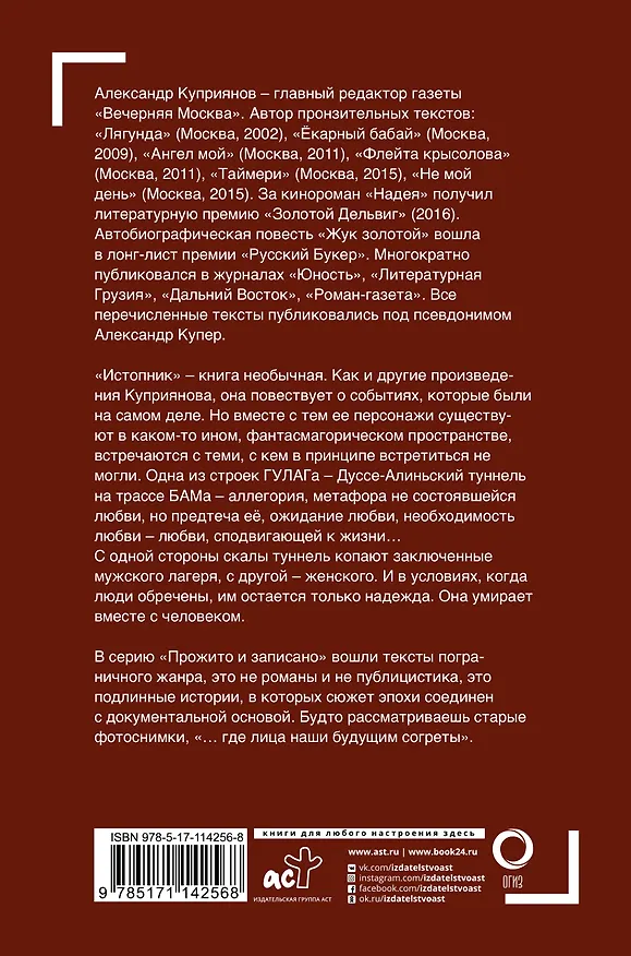Книга Истопник (Александр Куприянов) — 2