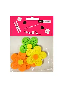 Набор из цветов (6069-3) (4шт) (фетр) (упаковка)