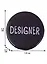 Значок круглый Designer (черный) (металл) (38см) (ЗН2021-001) — 2877491 — 2